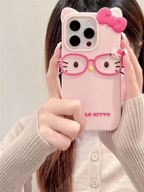 3D Cat Fun Silicone Phone Case